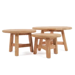 Kenzo 3 Set Wooden Coffe Table