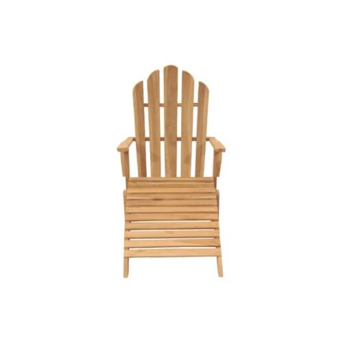 Indonesian teak outdoor chair with footrest Lumo design