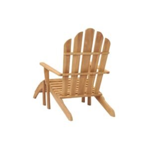 Indonesian teak outdoor chair with footrest Lumo design
