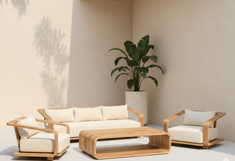 Cassandra Outdoor slightly raised front Sofa Set