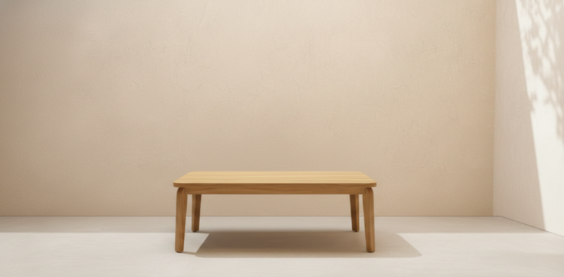 Indonesian teak furniture factory outdoor coffee table made from solid teak wood minimalist design