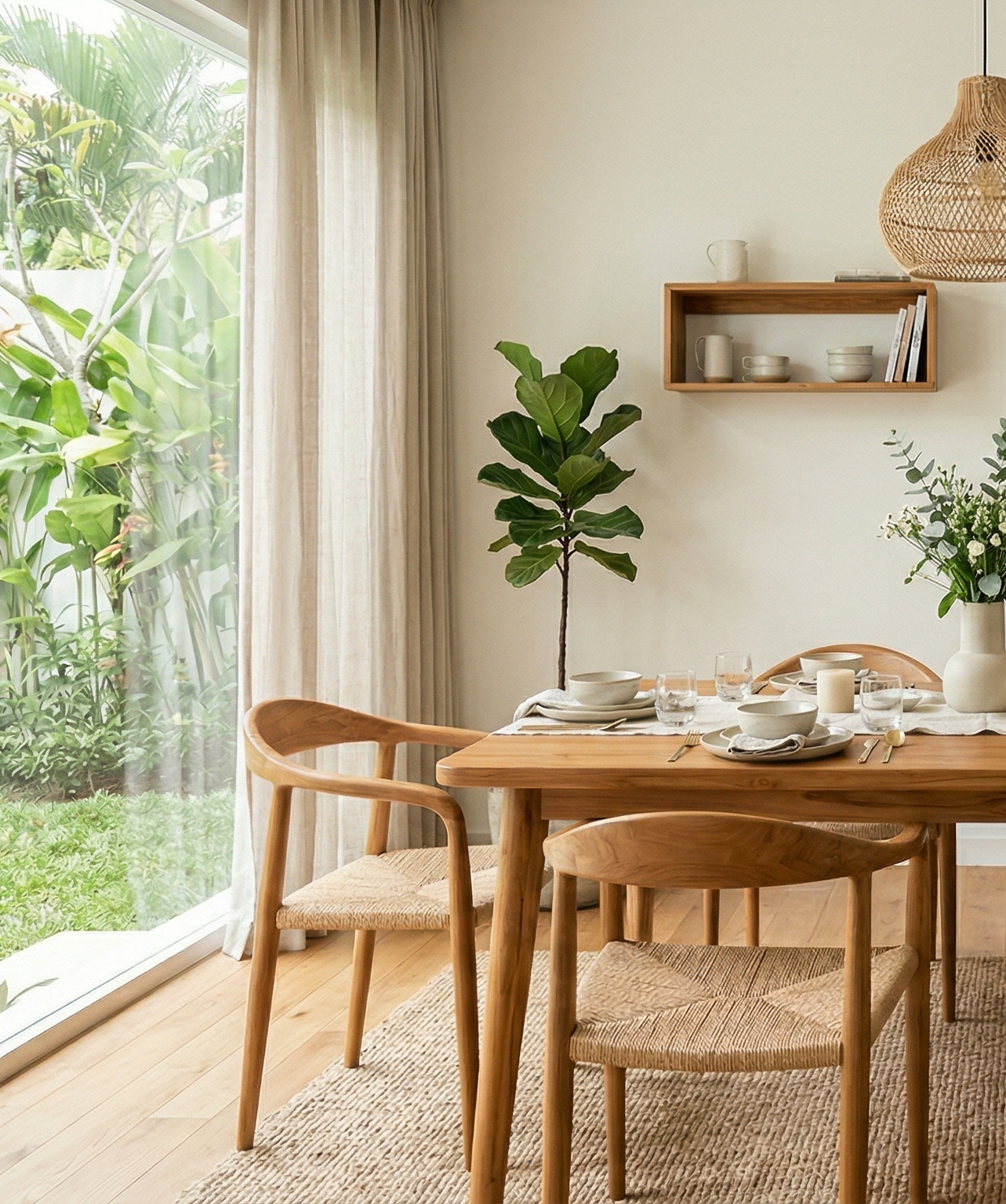 Teak Dining Room Set – Indonesia Teak Furniture Factory Indonesia teak furniture factory solid teak dining table set in bright dining room