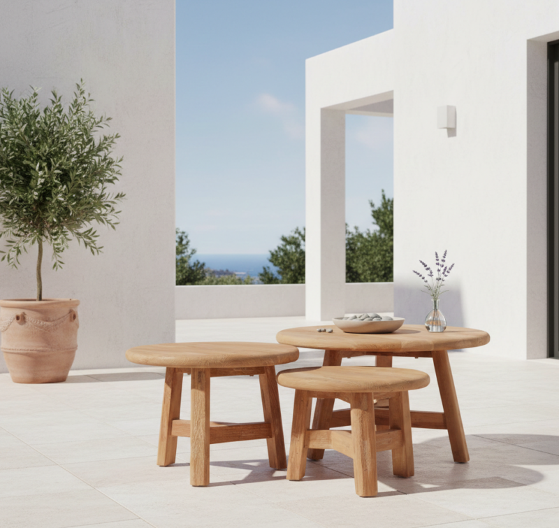 Kenzo 3 Set Wooden Coffe Table