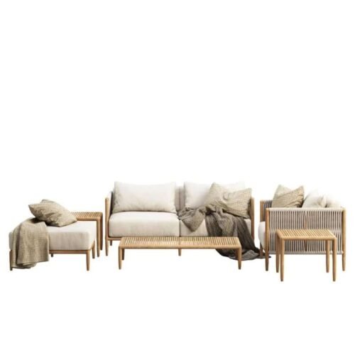 Waro Teak Outdoor Sofa Set (Two Seater)