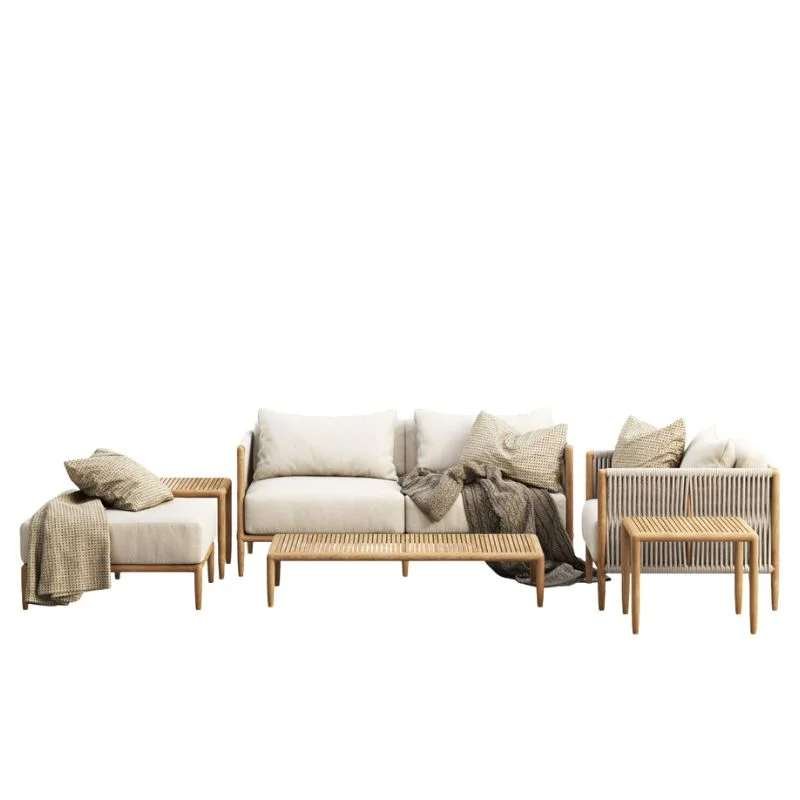 Waro Teak Outdoor Sofa Set (Ottoman)