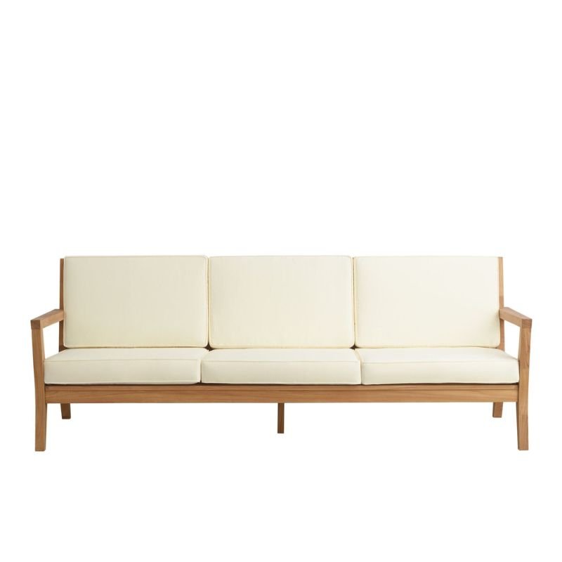 Uno Teak Outdoor Sofa (Three Seater)