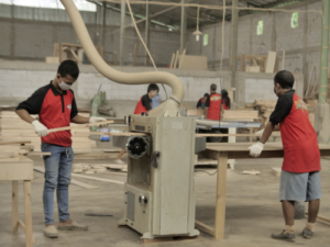 Indonesia Teak Furniture Factory production workshop in Jepara