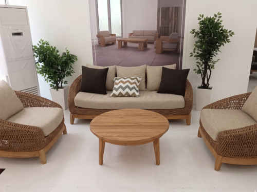 Outdoor Teak Lounge Set – Indonesia Teak Furniture Factory Wholesale teak furniture sofa set Indonesia modern living room