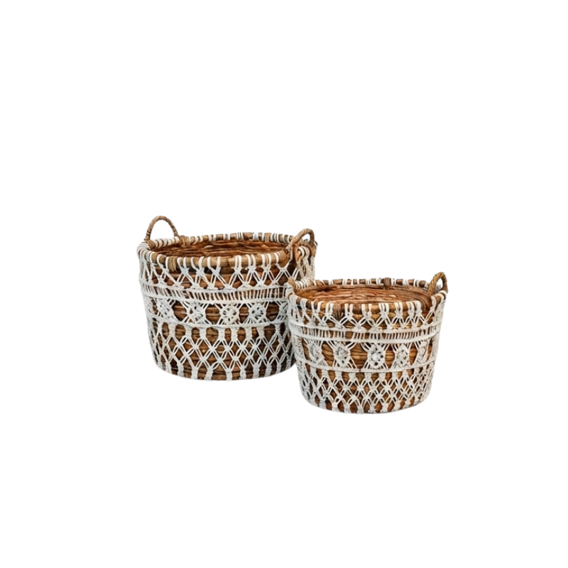 White Accent Basket