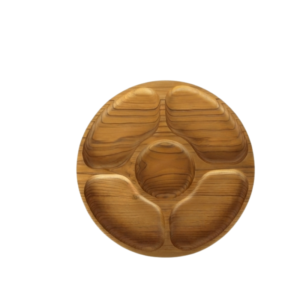 Bulkhead Round Wooden Plate