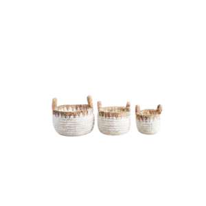 White Set 3 Basket