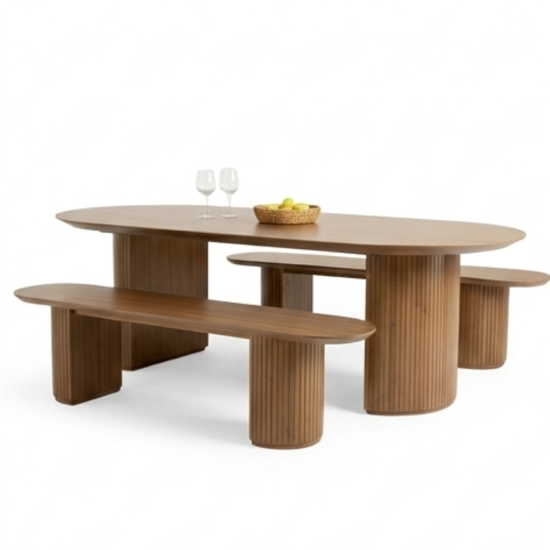Yara Wooden Dinning Table Yara Wooden Bench