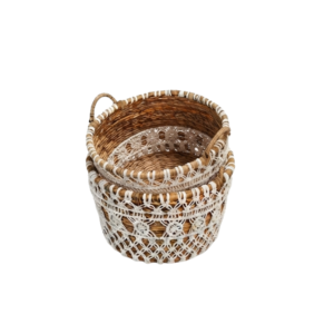 White Accent Basket