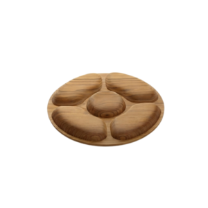 Bulkhead Round Wooden Plate