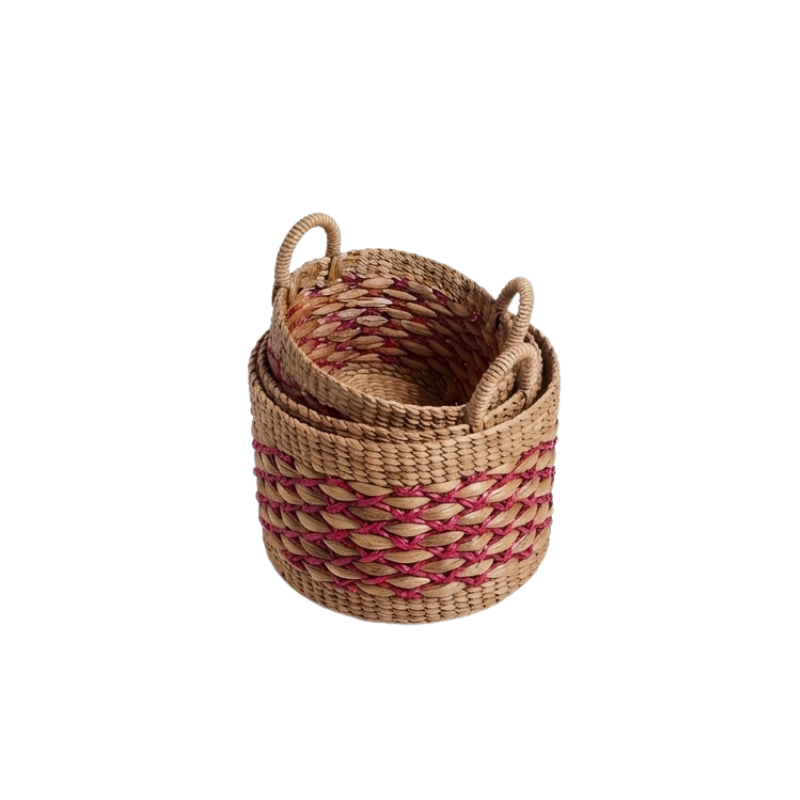 Red-Tone Basket Set