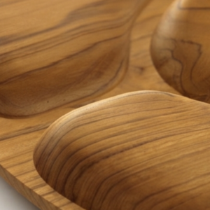 Bulkhead Round Wooden Plate