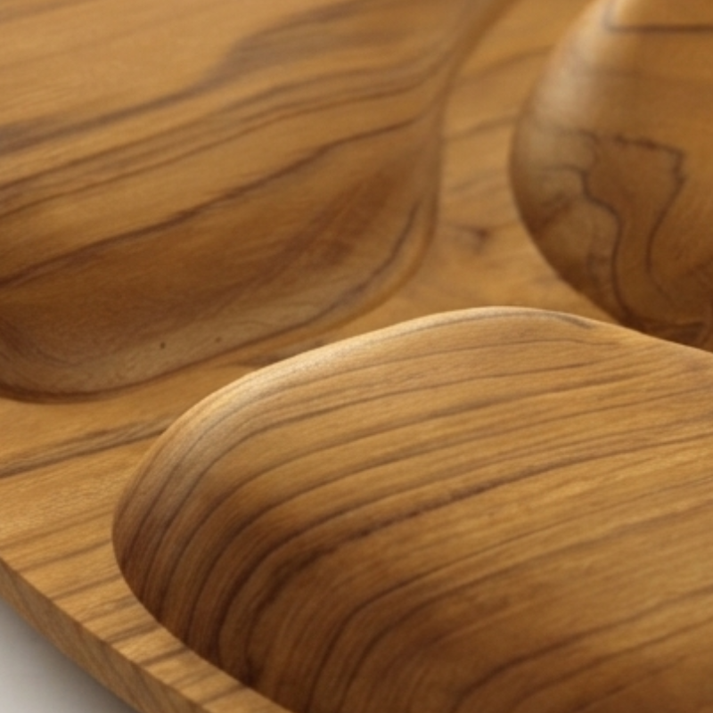 Bulkhead Round Wooden Plate