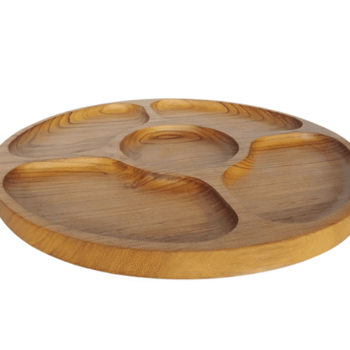 Bulkhead Round Wooden Plate