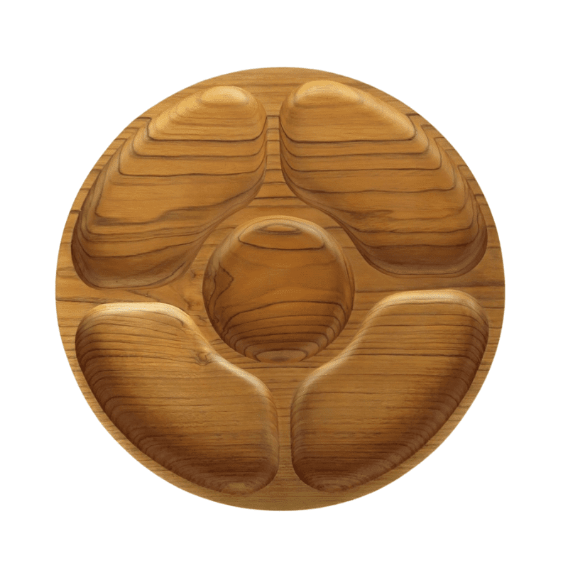 Bulkhead Round Wooden Plate