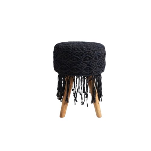 Stool Round Black