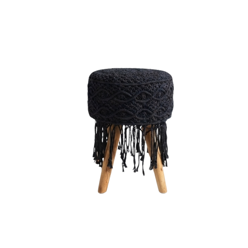 Stool Round Black