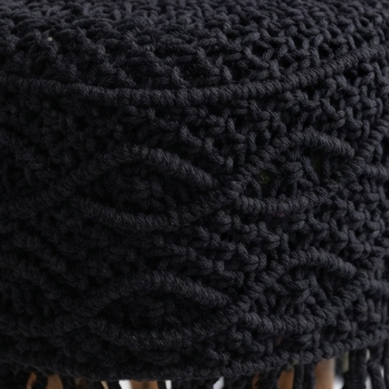 Stool Round Black