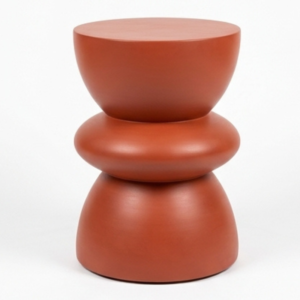 Red Round Stool
