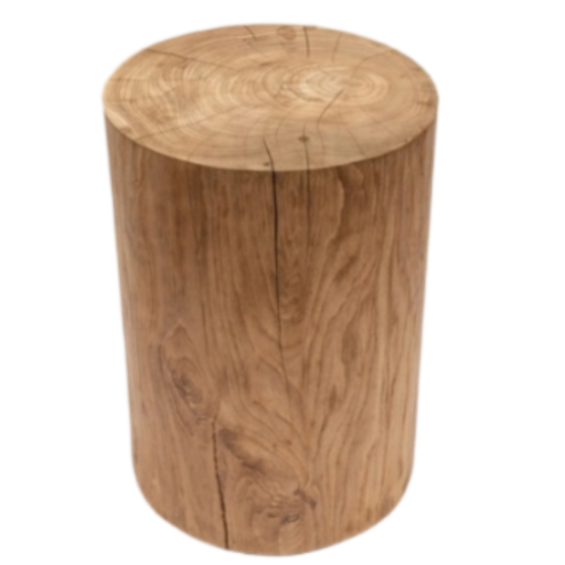 Teak Log Stool