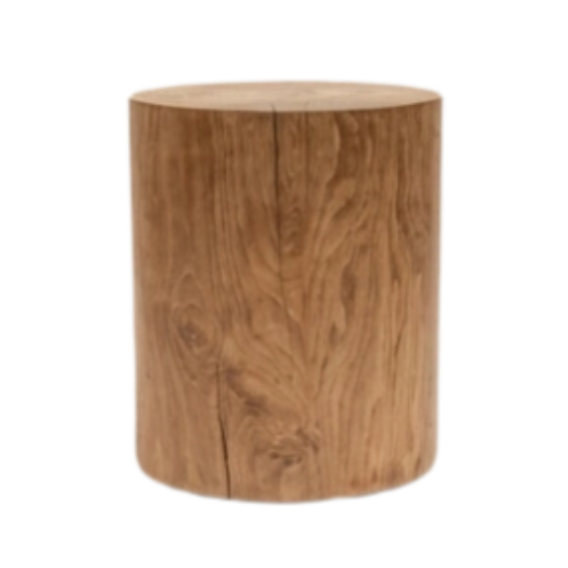 Teak Log Stool